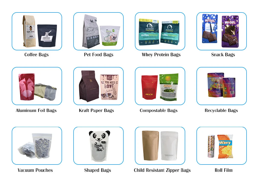 Biodegradable Custom Printed Square Bottom Front Zipper Black Kraft Paper Food Coffee Bean Packaging Bag