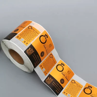 食品包装印刷用のカスタマイズされたマット粘着クラフト紙デザインステッカーラベル